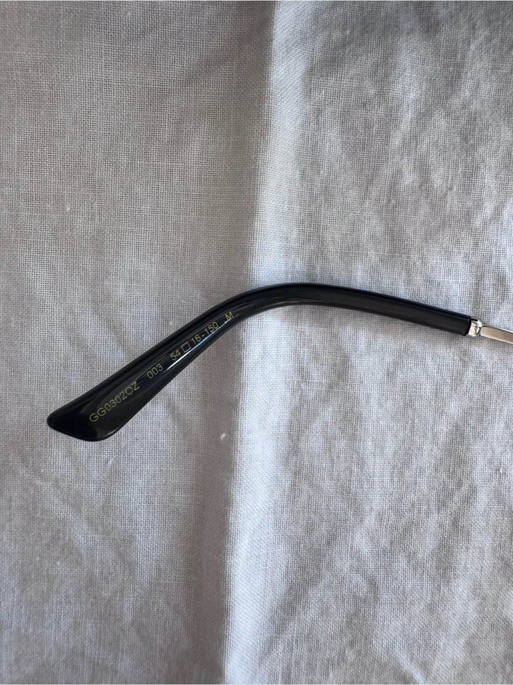 Gucci Eyeglasses Frames GG 003020 0Z 54x16x150 Black w/ Silver Red Green Striped